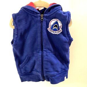 Shark Hooded Vest, Full Zip up, Size 5T by Baby Gap
